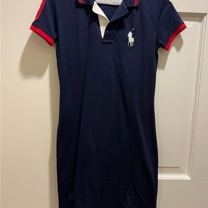RALPH LAUREN Big Pony Navy Pique Cotton Limited Edition Dress - Size XS